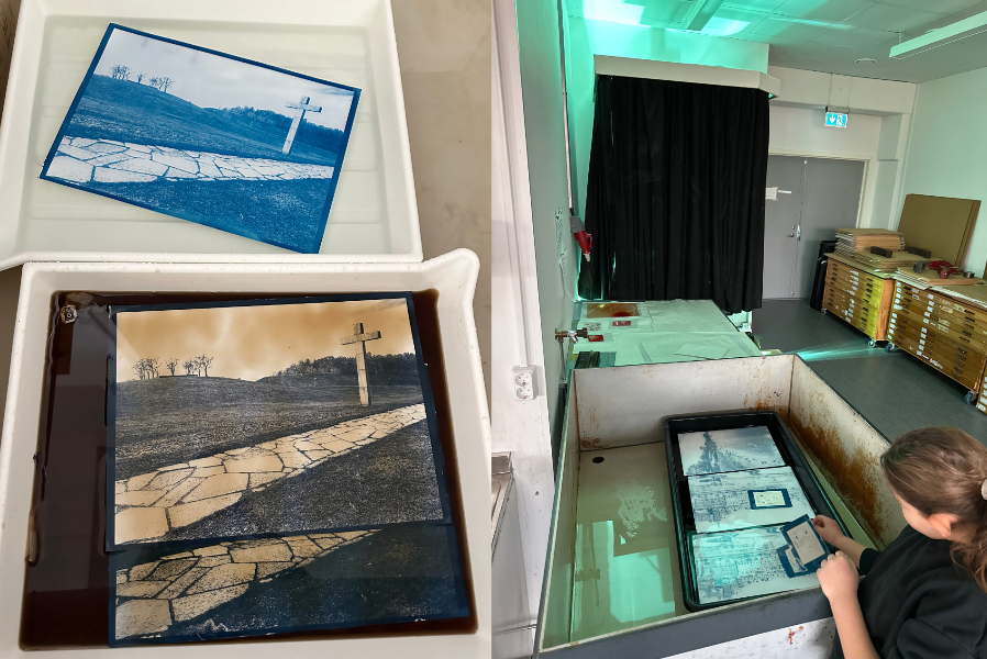 HYBRID DIGITAL / ANALOG CYANOTYPE PHOTO PRINTING